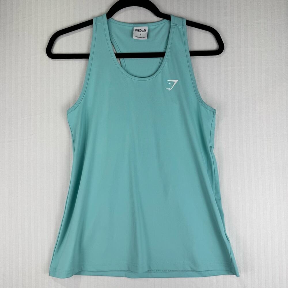 Gymshark We Do Gym Training Teal Blue Racer Back Athletic Tank Top Women's Small